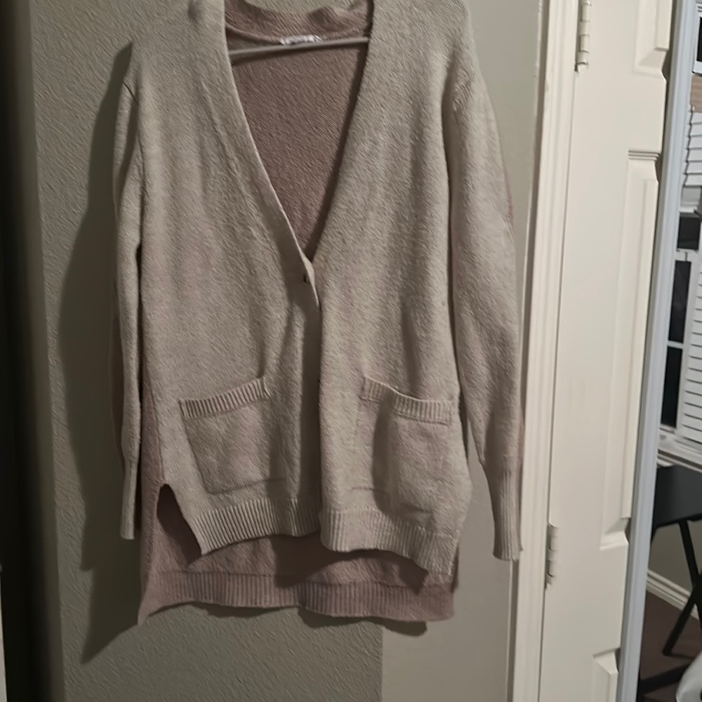 Tan and cream cardigan